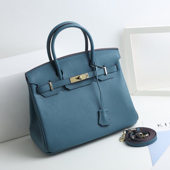 Genuine Leather Top Handle Handbag